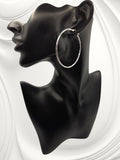 Argollas Diamantadas Plata 925 Italiana (5 cm)