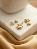 Dije Corazón Bombeado "Amor Puro" en Oro 18K