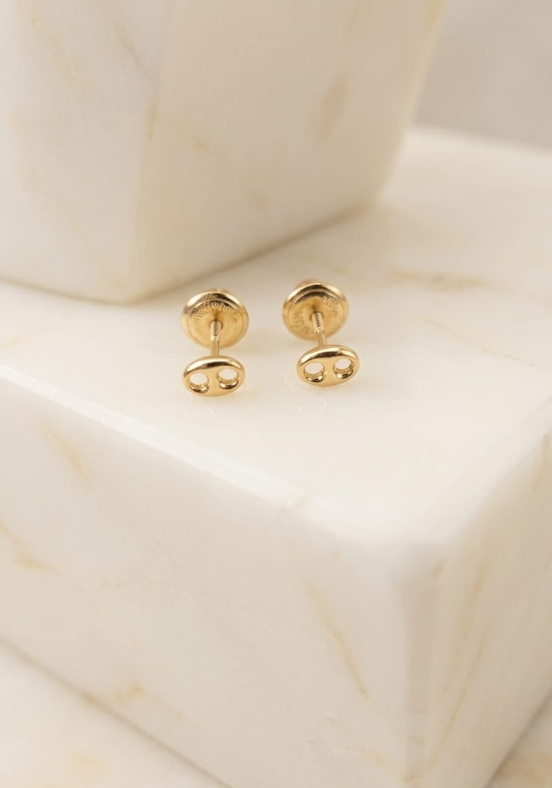 Zarcillos de oro 18k amarillo mini gucci