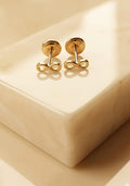 18k Yellow gold infinity earrings