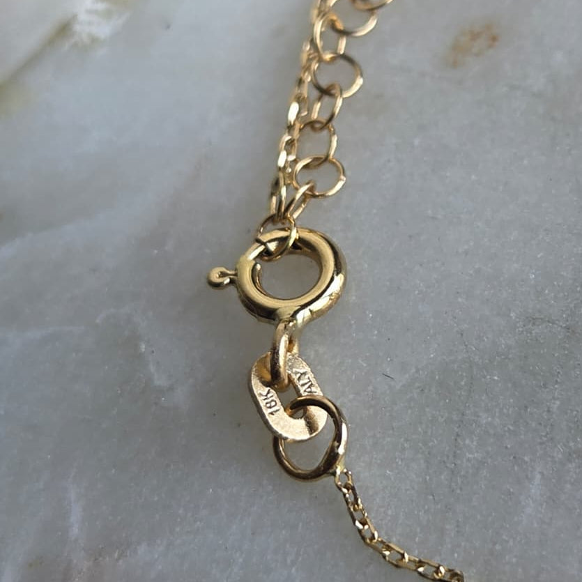 Pulsera de Oro 18K con Dijes de Mariposa