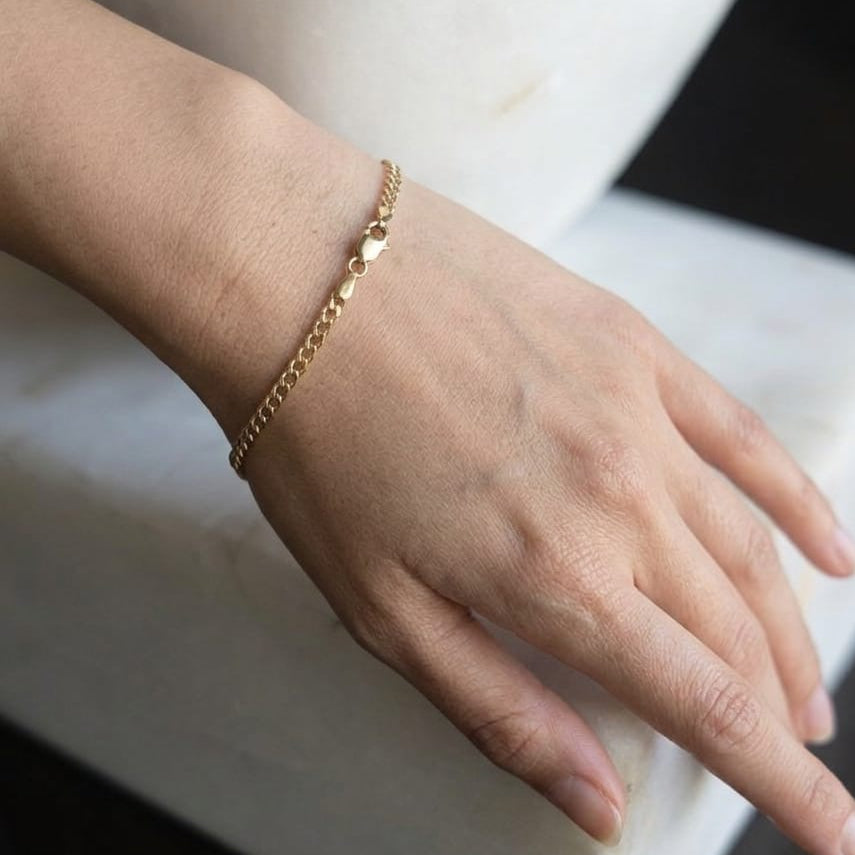 Pulsera cubana de Oro 18K
