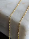 Cadena estilo Figaro de Oro 18K