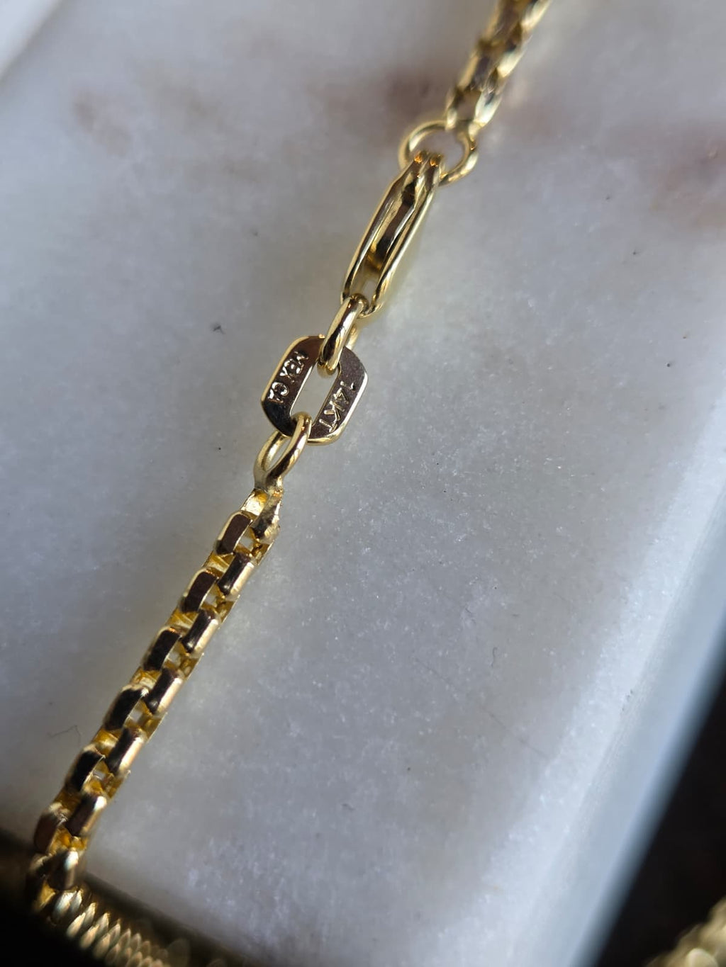 Cadena Popcorn de Oro 14K