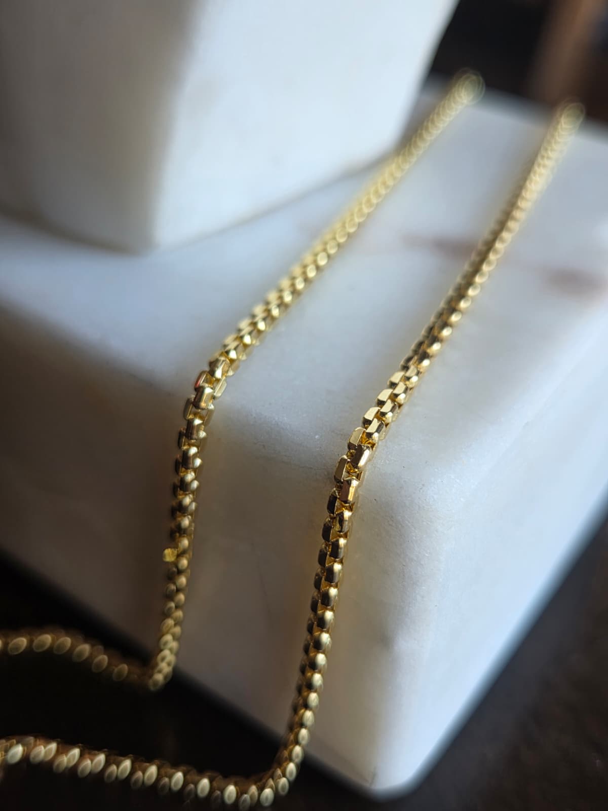 Cadena Popcorn de Oro 14K