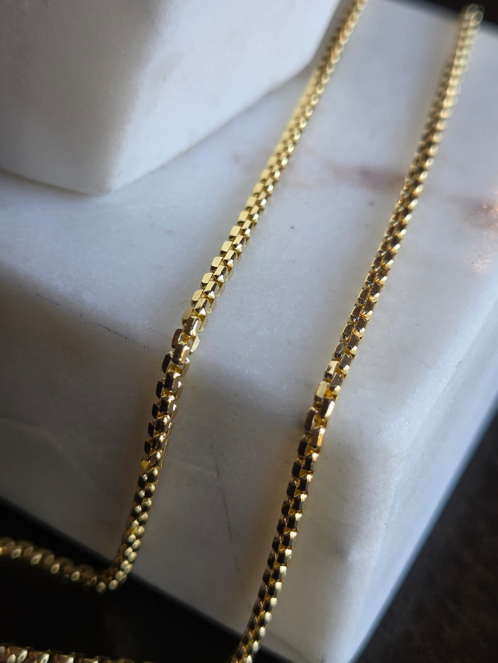 Cadena Popcorn de Oro 14K