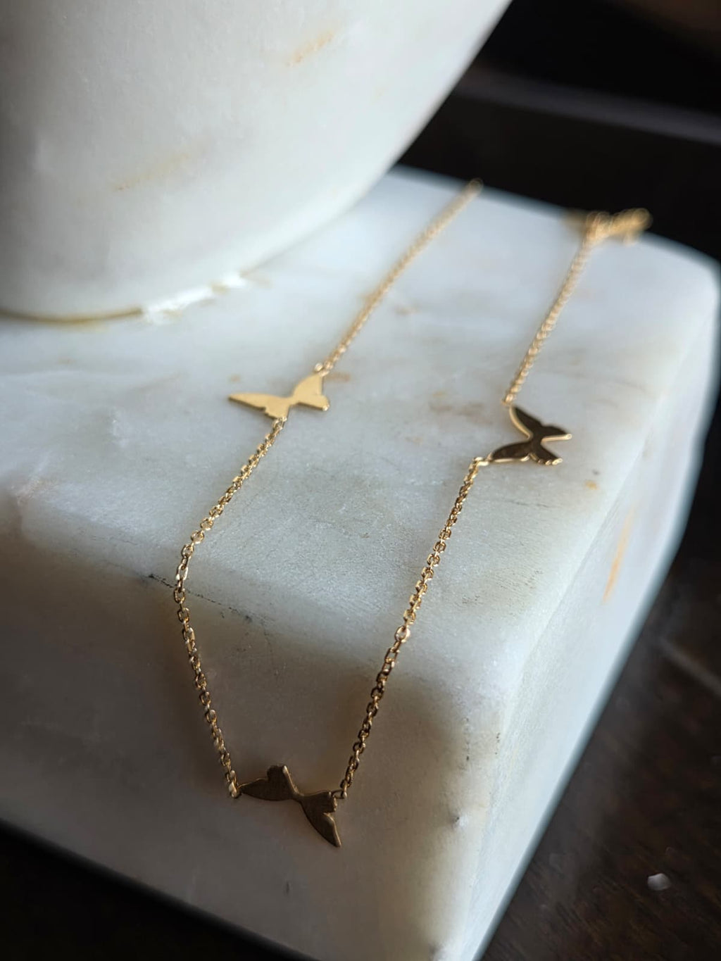 Collar de Oro 18K con Mariposas