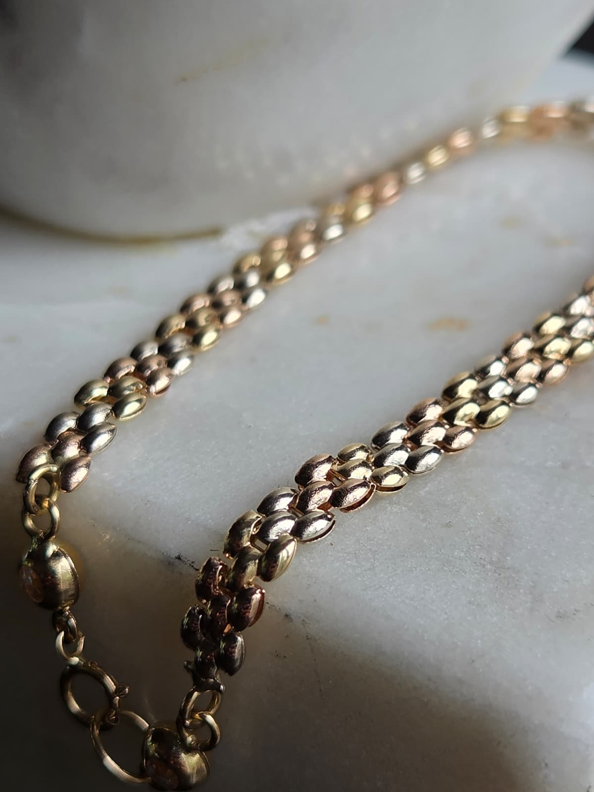 Brazalete Tricolor en  Oro 18k