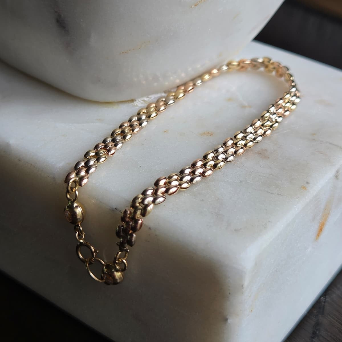 Brazalete Tricolor en  Oro 18k