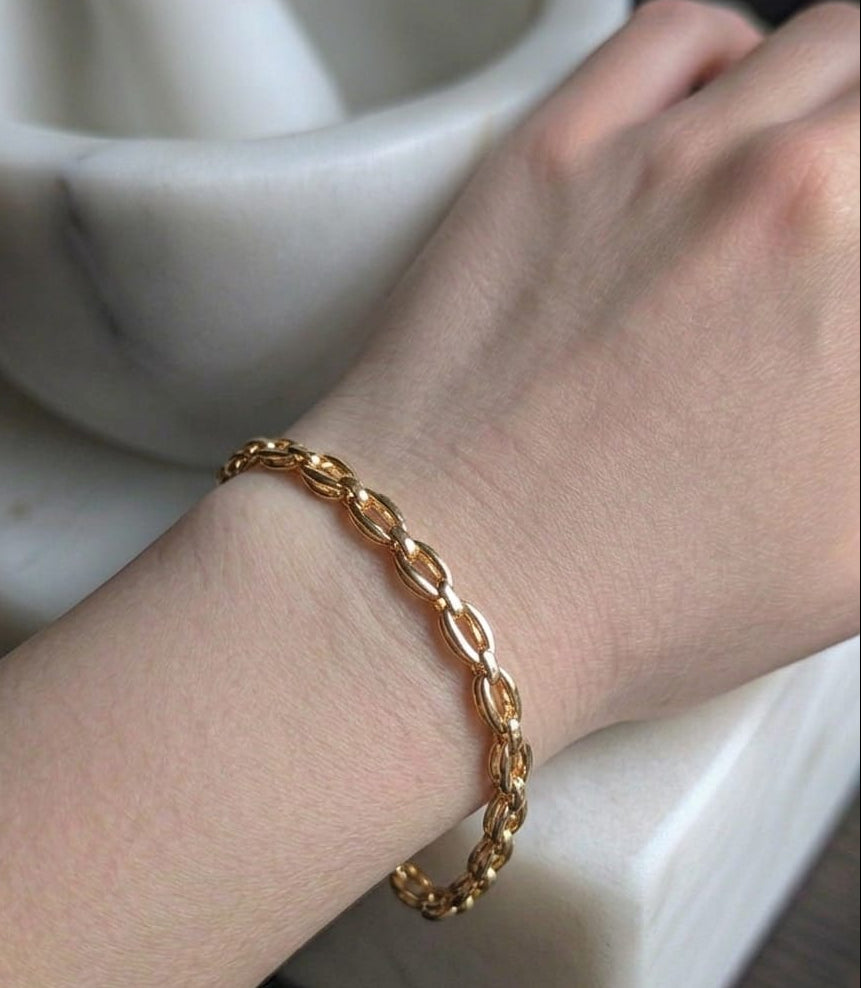 Pulsera de Oro Tejido Chino