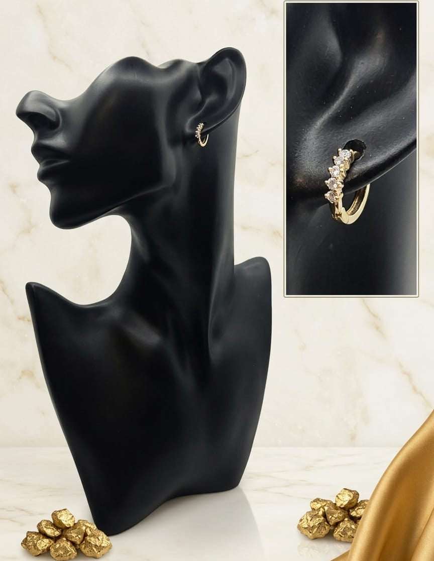 Argollas  "huggie" 18k
