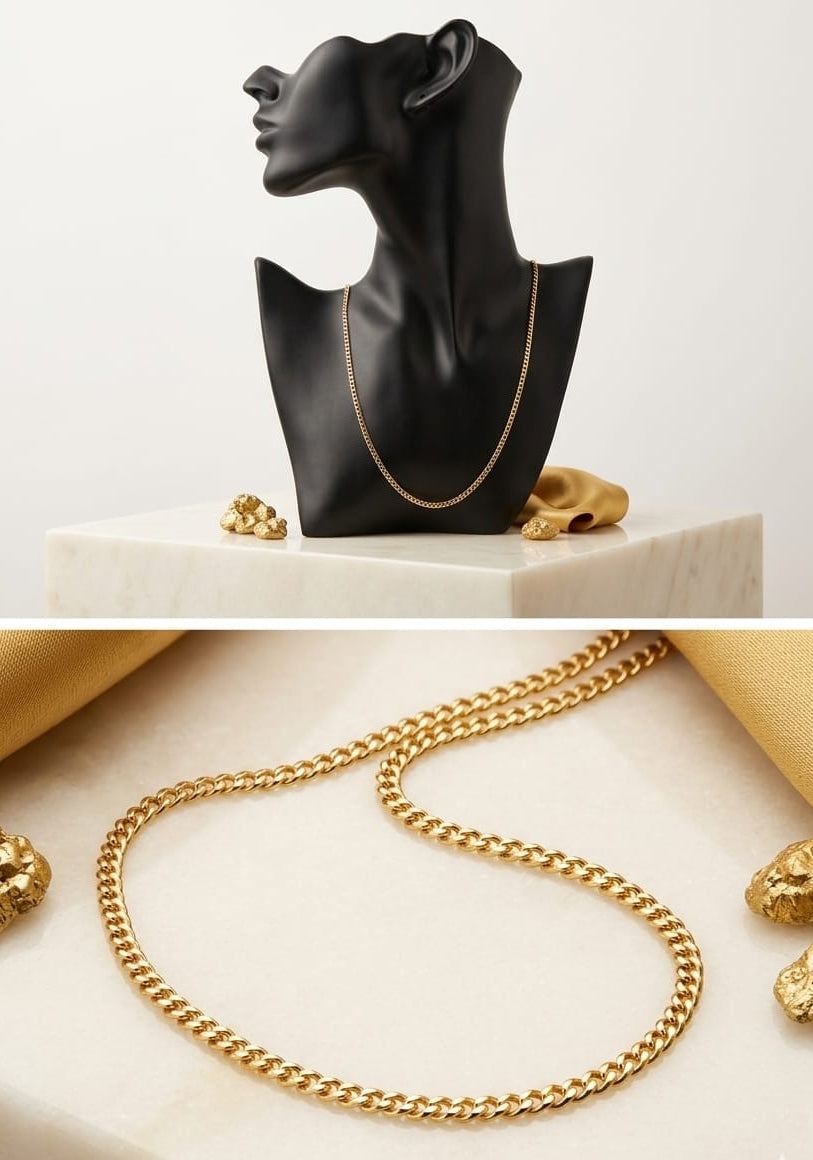 Cadena Mini-Cuban Link 18k