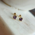 Aretes de Corazon en Oro 14K