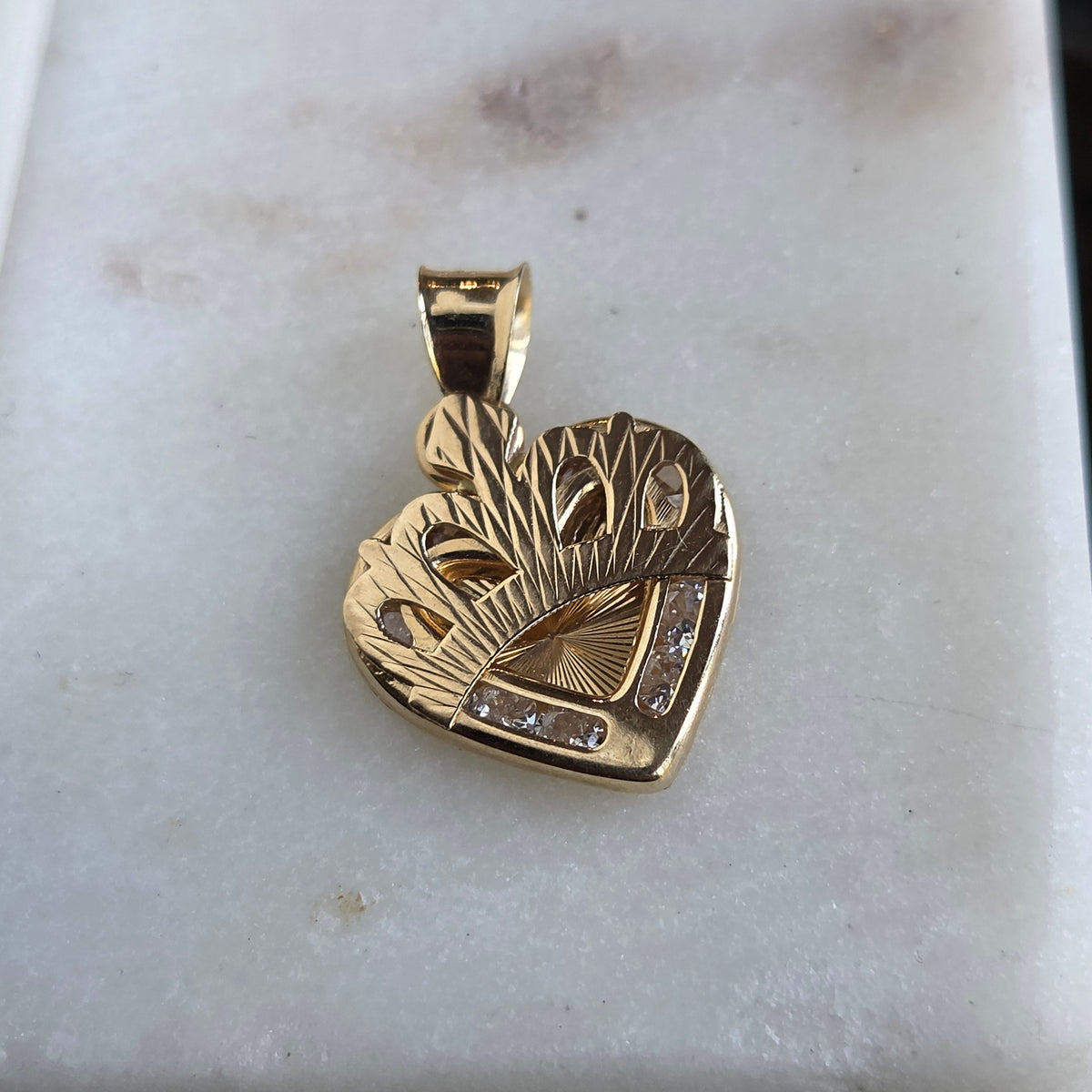 Dije de Corazon en Oro 14K