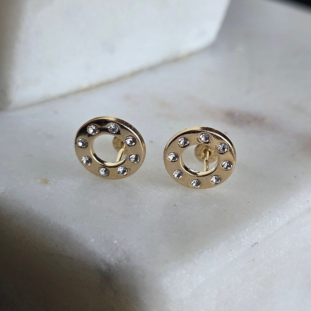 Aretes de Aro con Circonias Oro de en 14K
