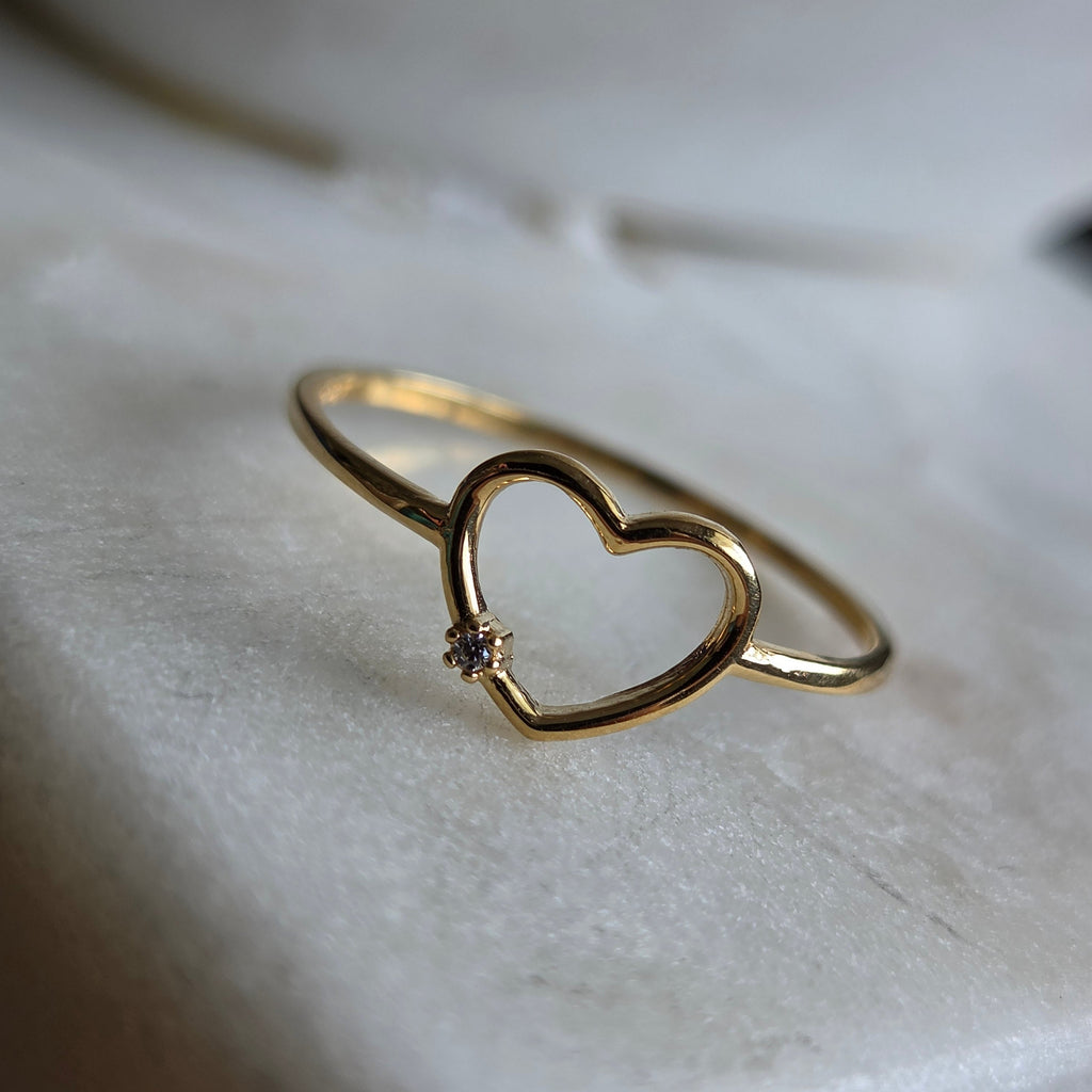 Anillo 18k Corazón