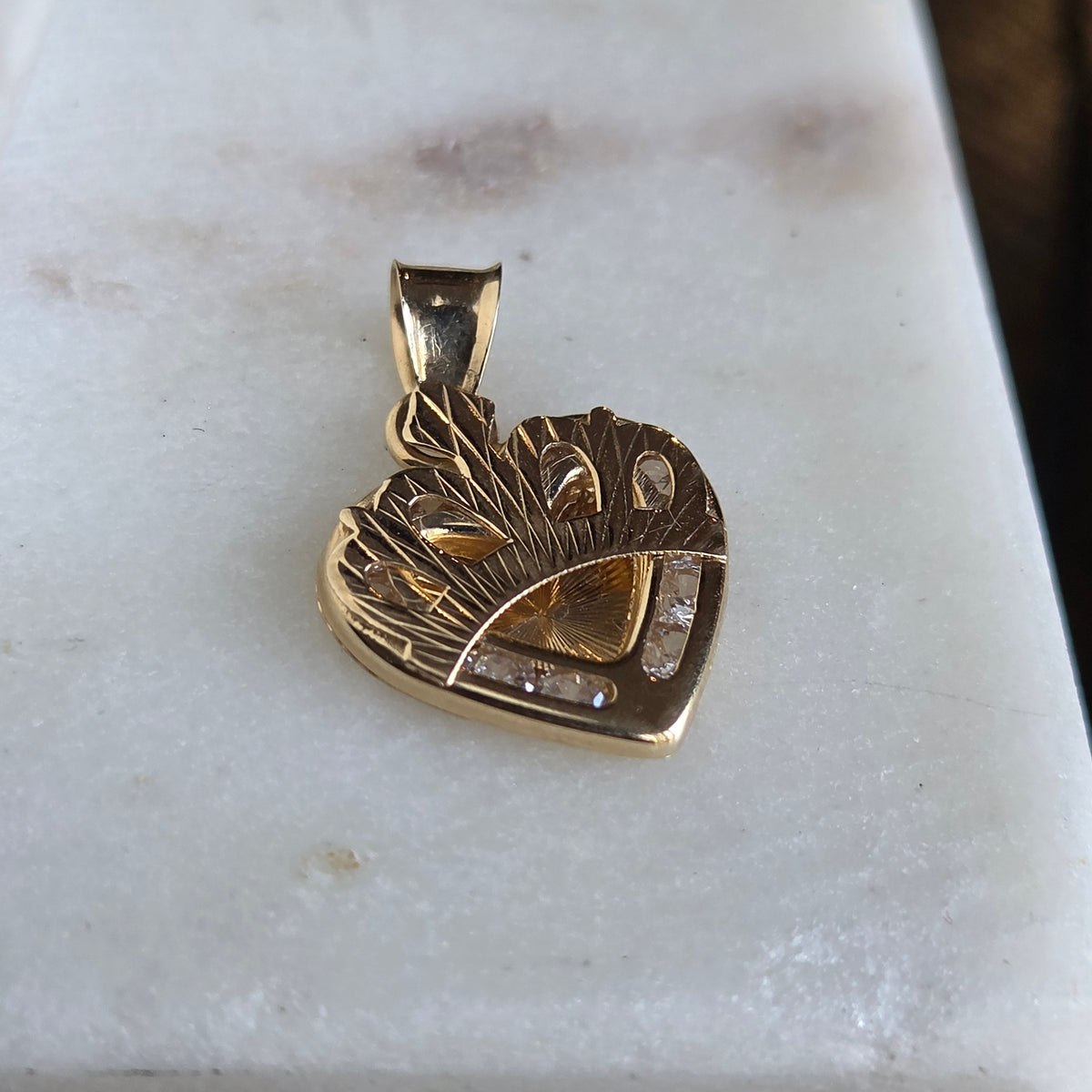 Dije de Corazon en Oro 14K