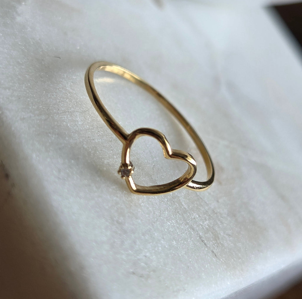 Anillo 18k Corazón