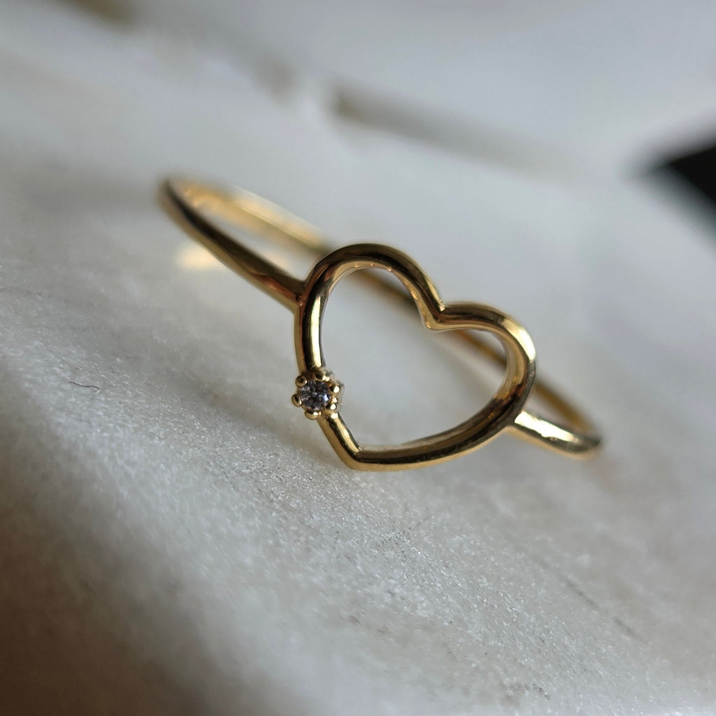 Anillo 18k Corazón