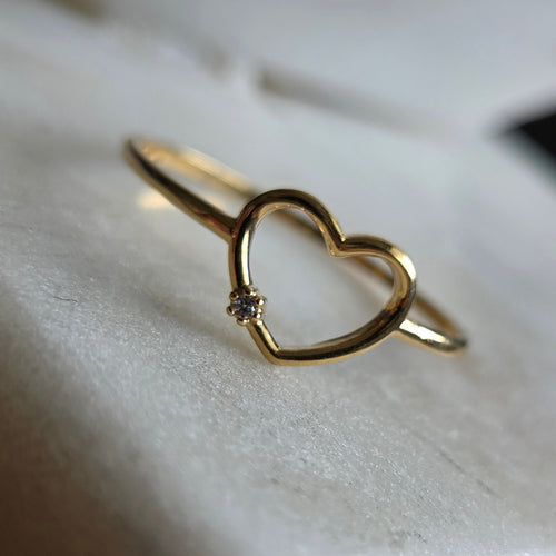 Anillo 18k Corazón