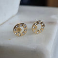 Aretes de Aro con Circonias Oro de en 14K