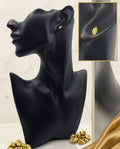 18k yellow gold leaf-shaped earrings