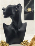 18k gold flower-shaped earrings