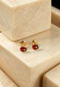 Zarcillo mariquita de la Suerte en Oro 18K