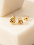 "Love Knot" Stud Earrings in 18K Gold