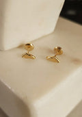 Zarcillos de oro 18k amarillo con forma de pie